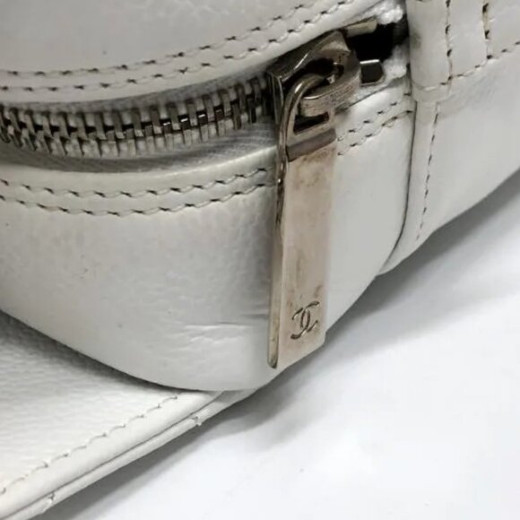 Authentic CHANEL Caviar Petite Timeless Shopper Tote Quilted Shoulder Bag Ivory - Picture 11 of 16